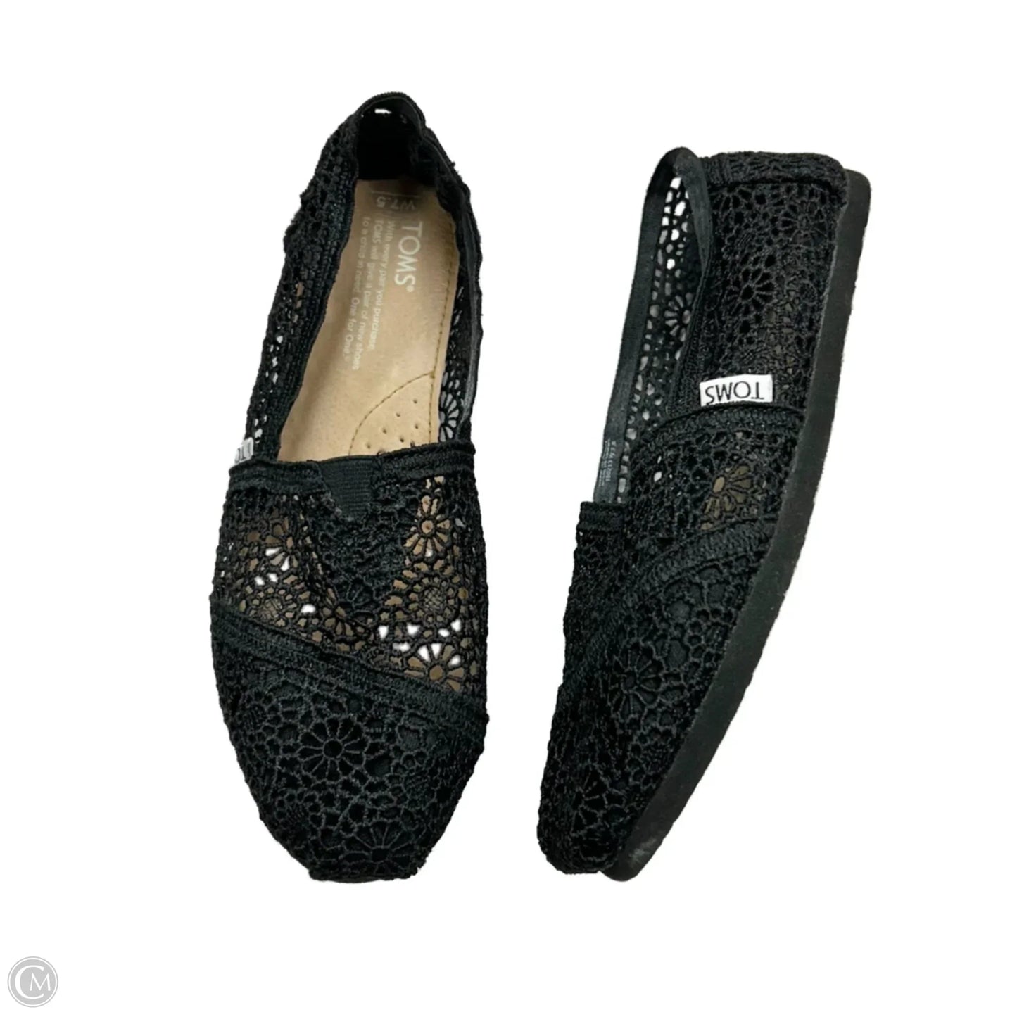 Shoes Flats By Toms In Black, Size: 7.5