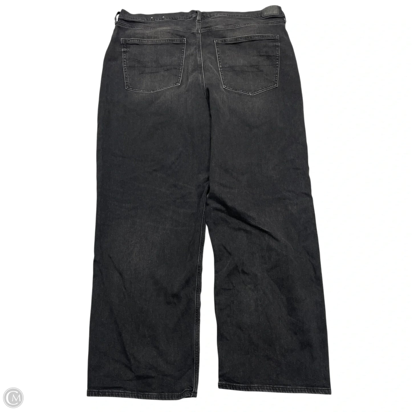 Jeans Straight By American Eagle In Black Denim, Size: 20