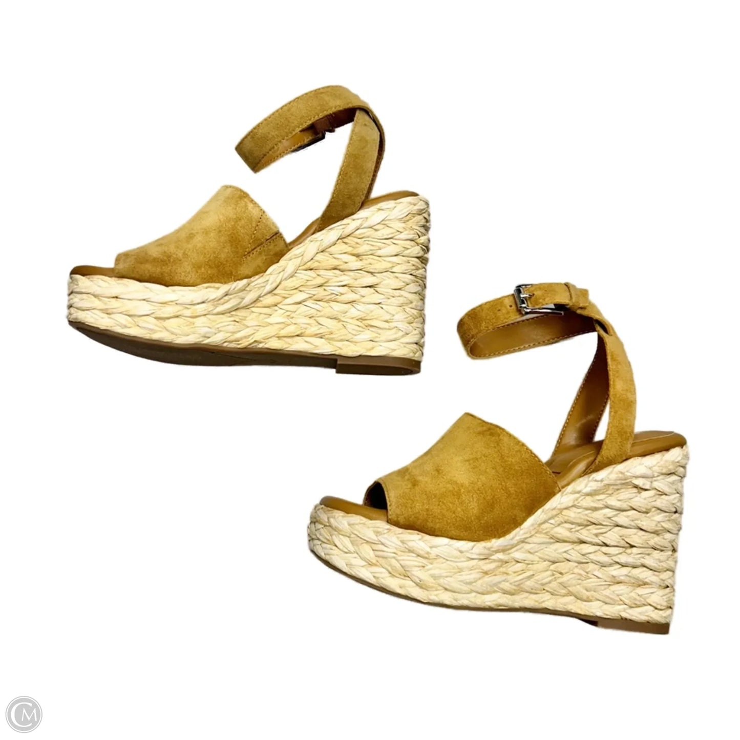 Sandals Heels Wedge By Marc Fisher In Tan, Size: 6