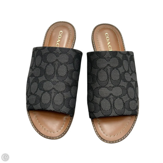 Sandals Designer By Coach In Black, Size: 9