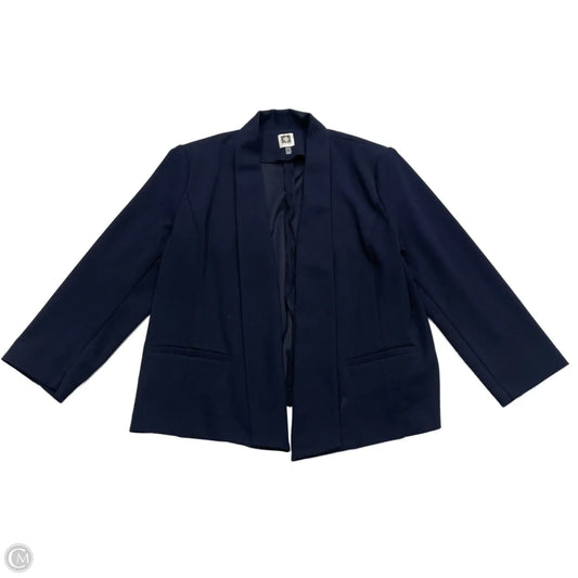 Blazer By Anne Klein In Navy, Size: L