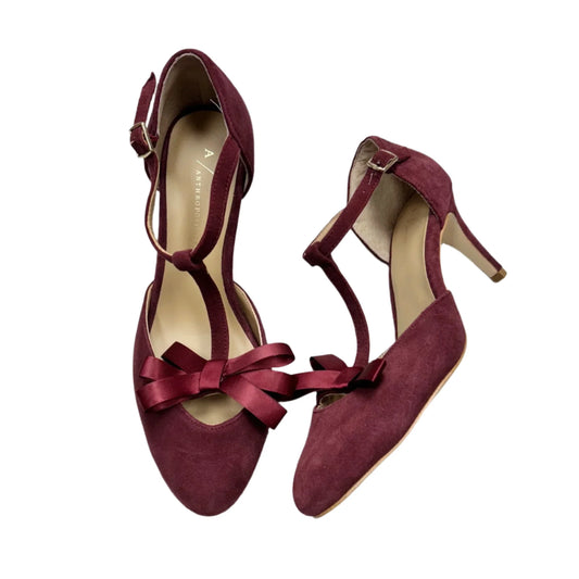 Shoes Heels Stiletto By Anthropologie In Maroon, Size: 8