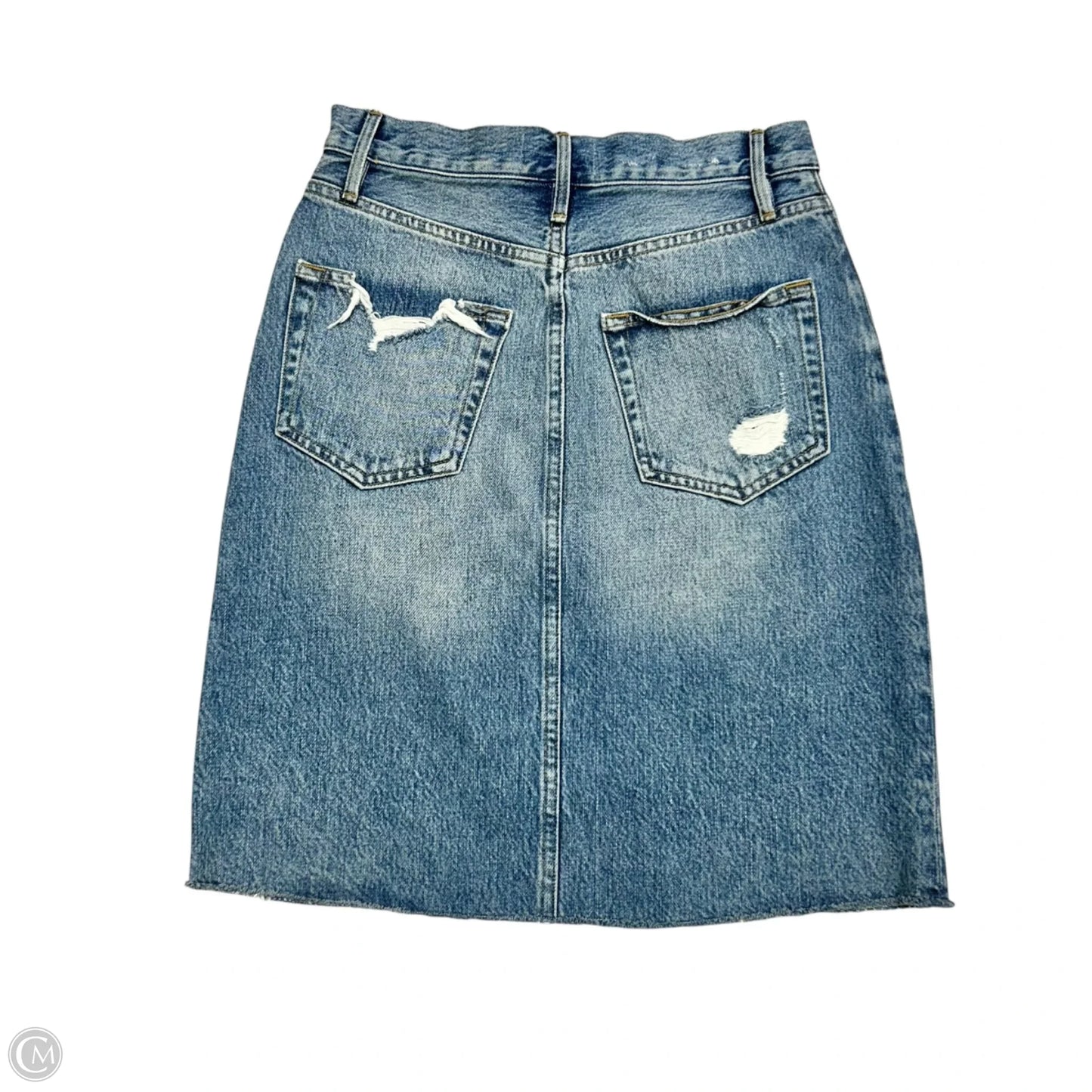 Skirt Mini & Short By Frame In Blue Denim, Size: 0