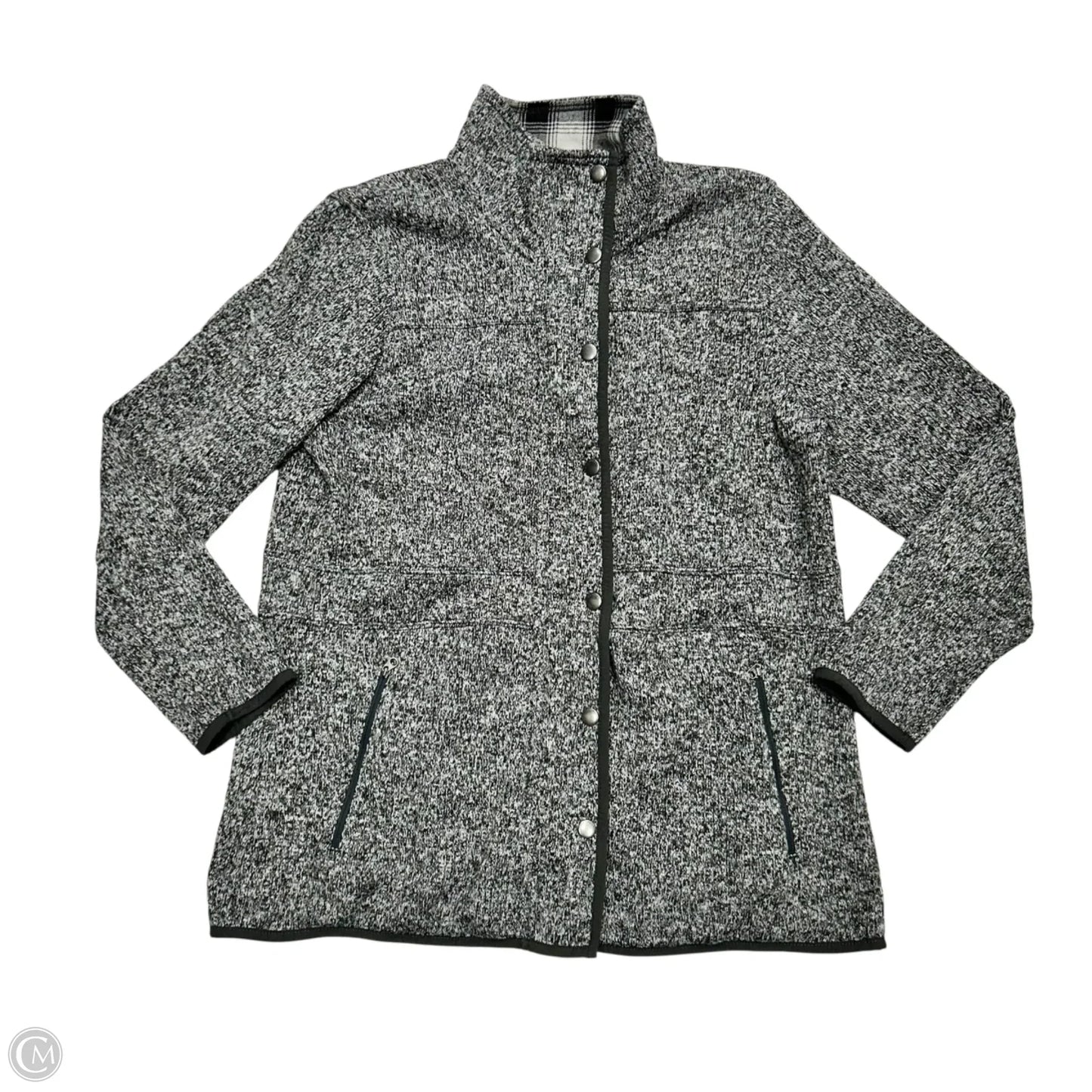 Jacket Fleece By Eddie Bauer In Grey, Size: Lp