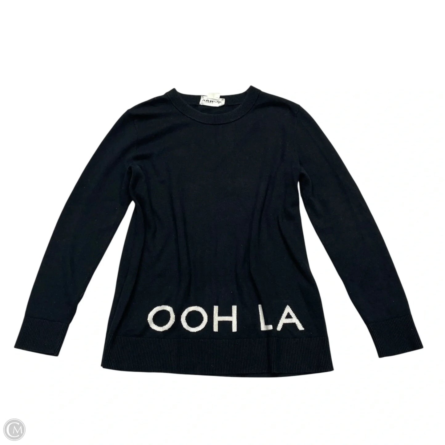 Sweater Designer By Kate Spade In Black & White, Size: S