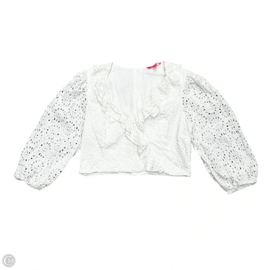 Top Long Sleeve Designer By Lilly Pulitzer In White, Size: Xl