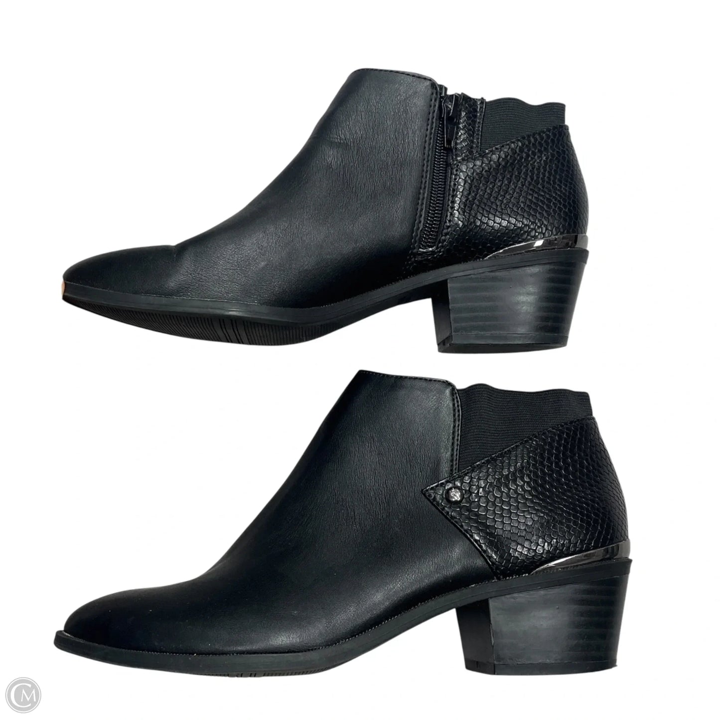 Boots Ankle Heels By Simply Vera In Black, Size: 8