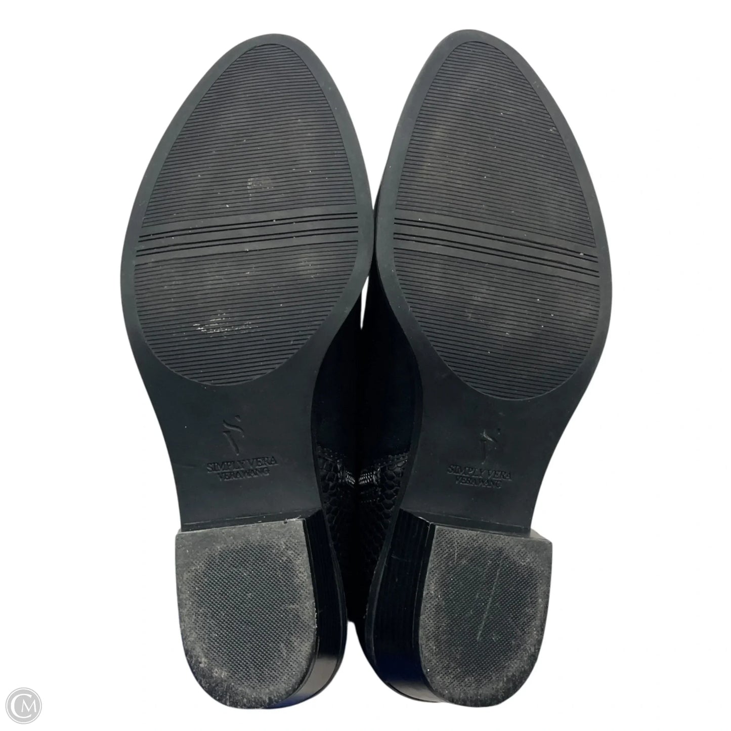 Boots Ankle Heels By Simply Vera In Black, Size: 8