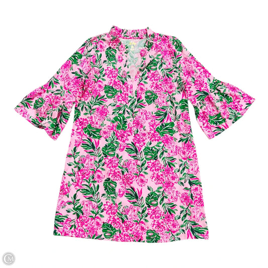 Dress Designer By Lilly Pulitzer In Green & Pink, Size: L