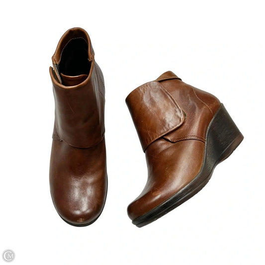 Boots Ankle Heels By Dansko In Brown, Size: 6.5