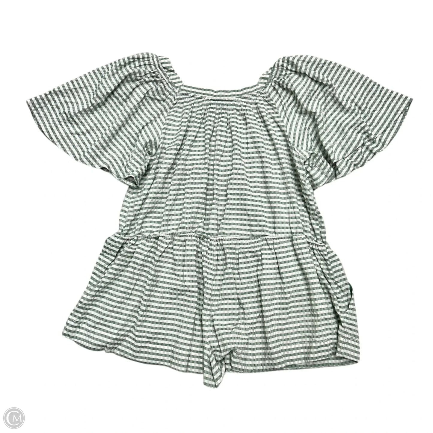 Romper By Free People In Green & White, Size: L