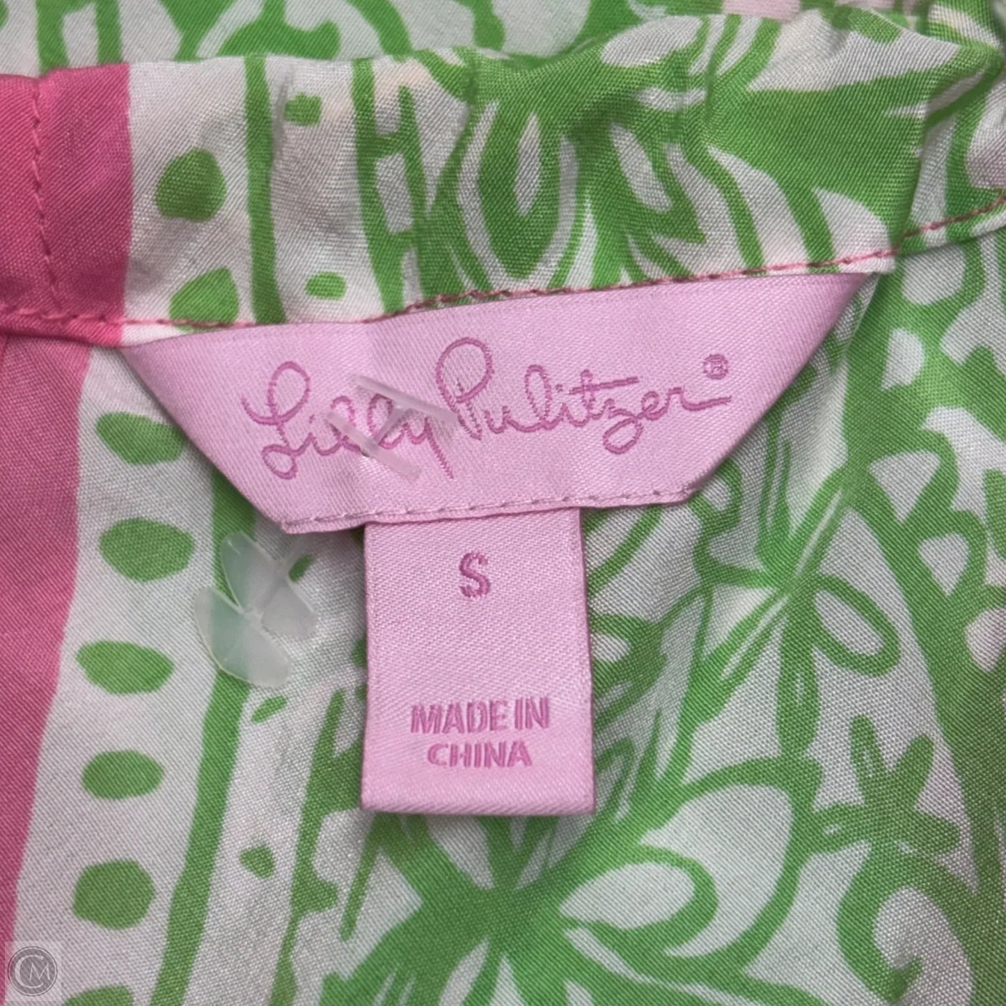 Top Sleeveless Designer By Lilly Pulitzer In Green & Pink, Size: S