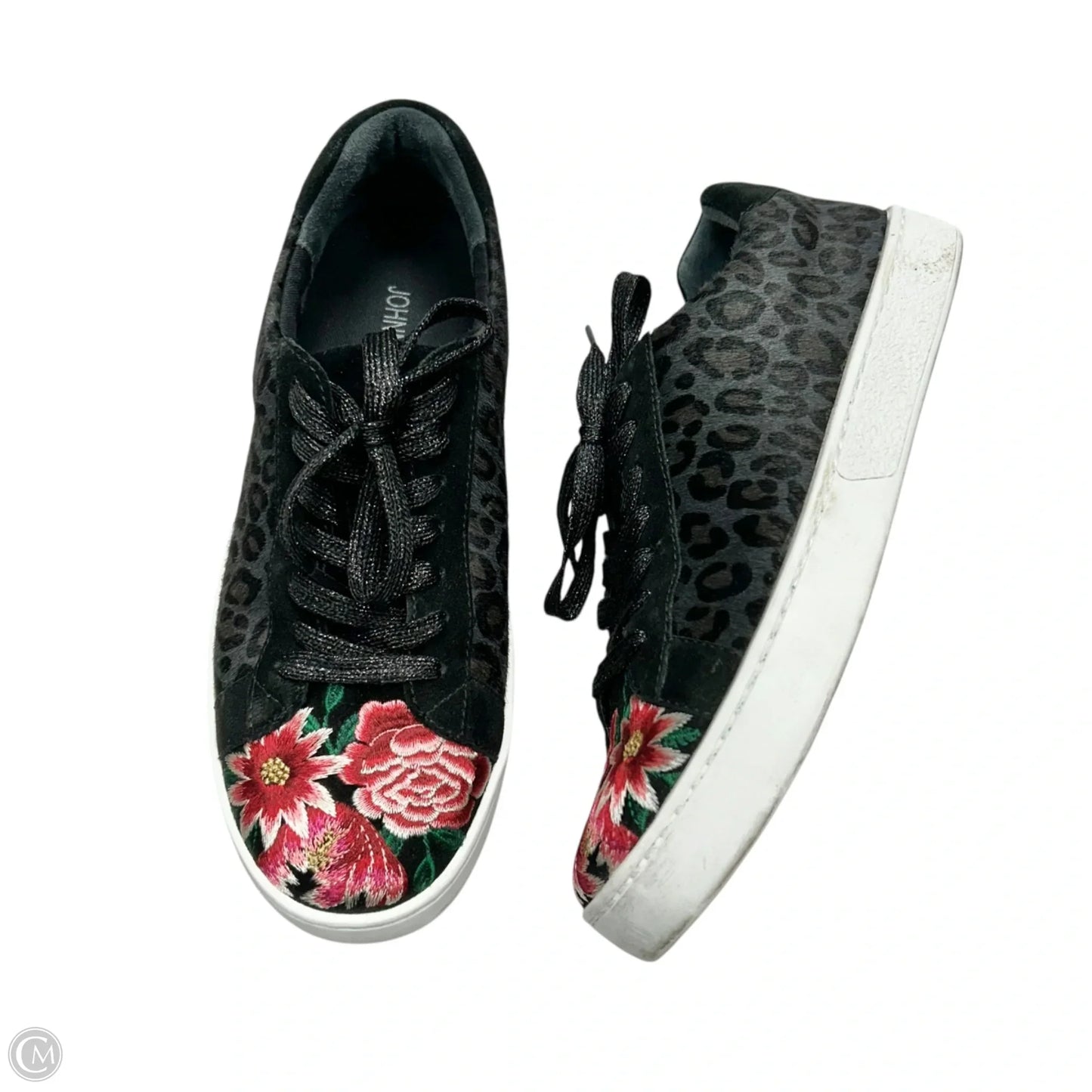 Shoes Sneakers By Johnny Was In Black & Red, Size: 7