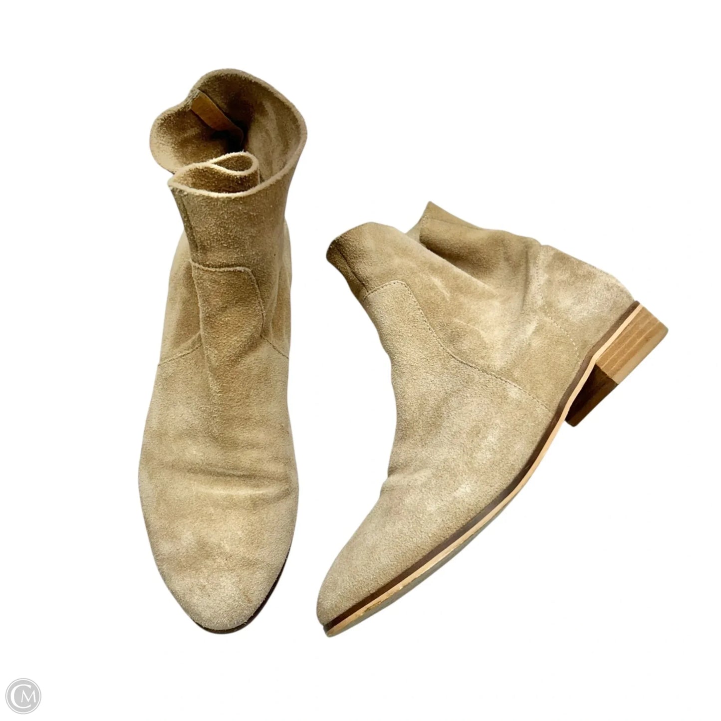 Boots Ankle Heels By Dr Scholls In Beige, Size: 7