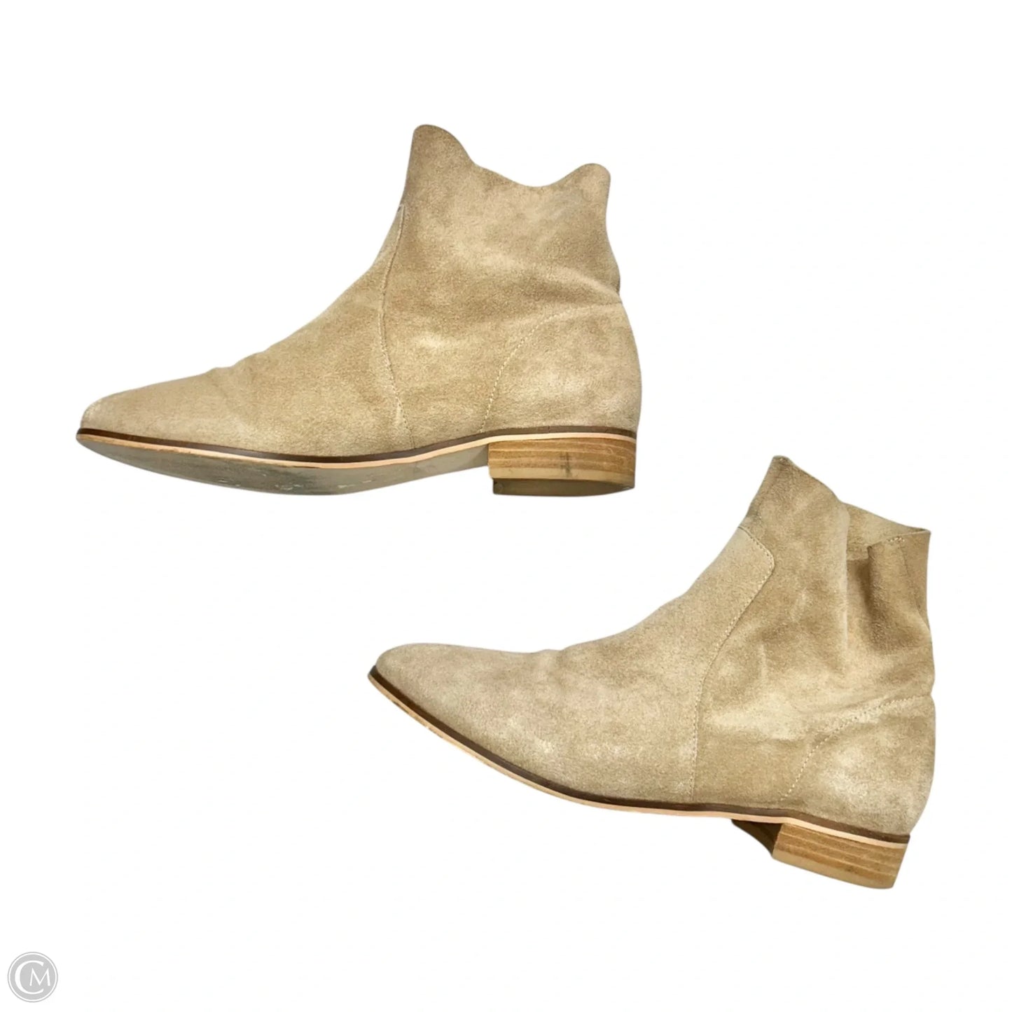 Boots Ankle Heels By Dr Scholls In Beige, Size: 7