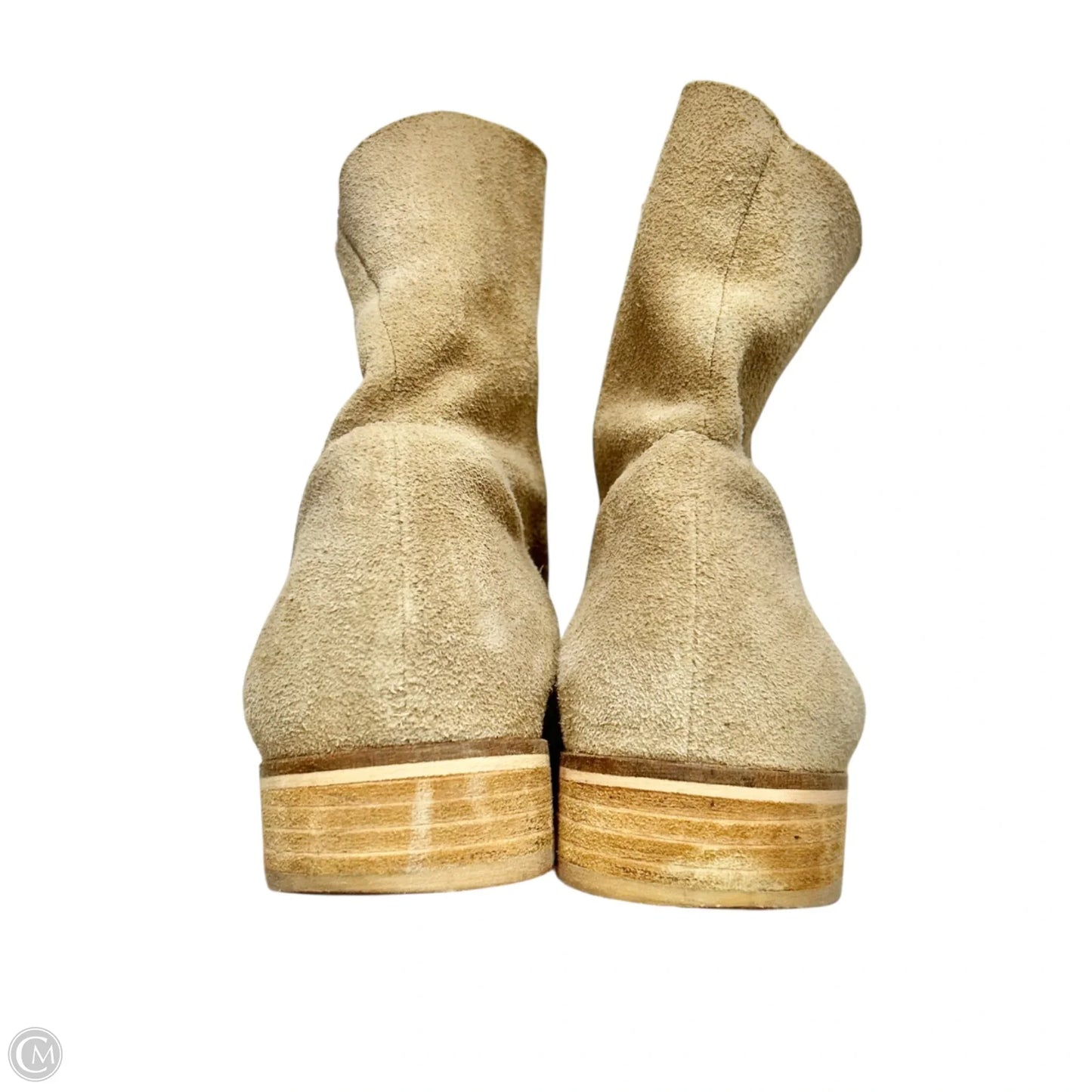 Boots Ankle Heels By Dr Scholls In Beige, Size: 7