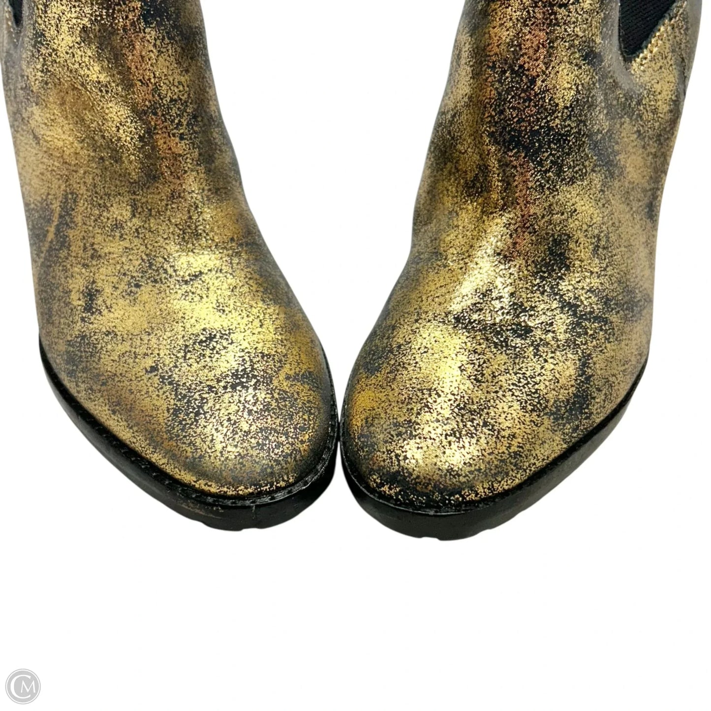 Boots Ankle Heels By Lauren By Ralph Lauren In Gold, Size: 6.5