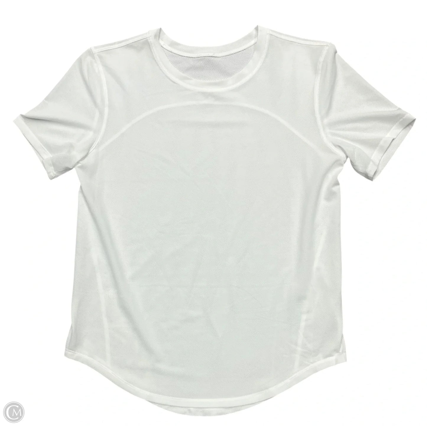 Athletic Top Short Sleeve By Lululemon In White, Size: S