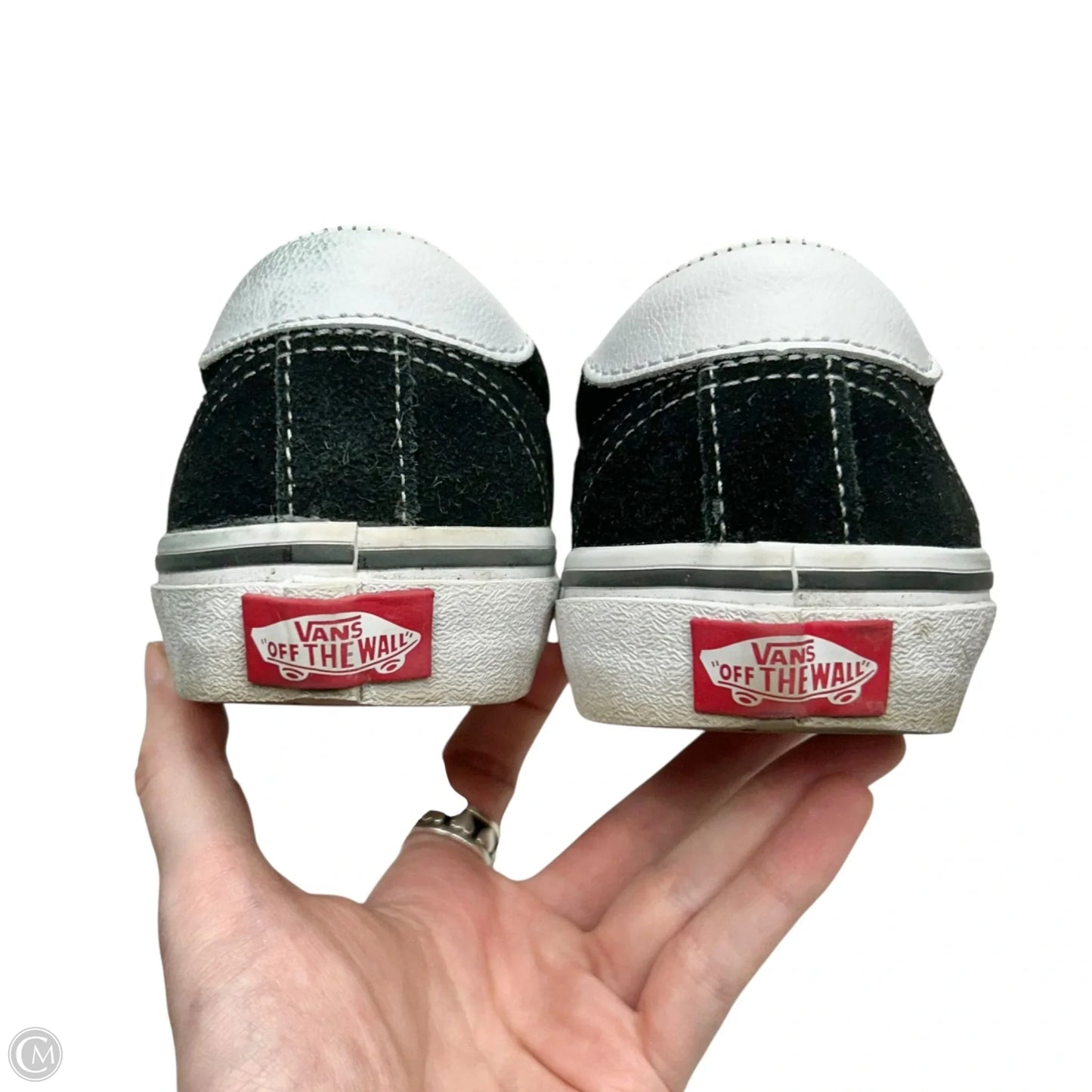 Shoes Sneakers By Vans In Black & White, Size: 6.5