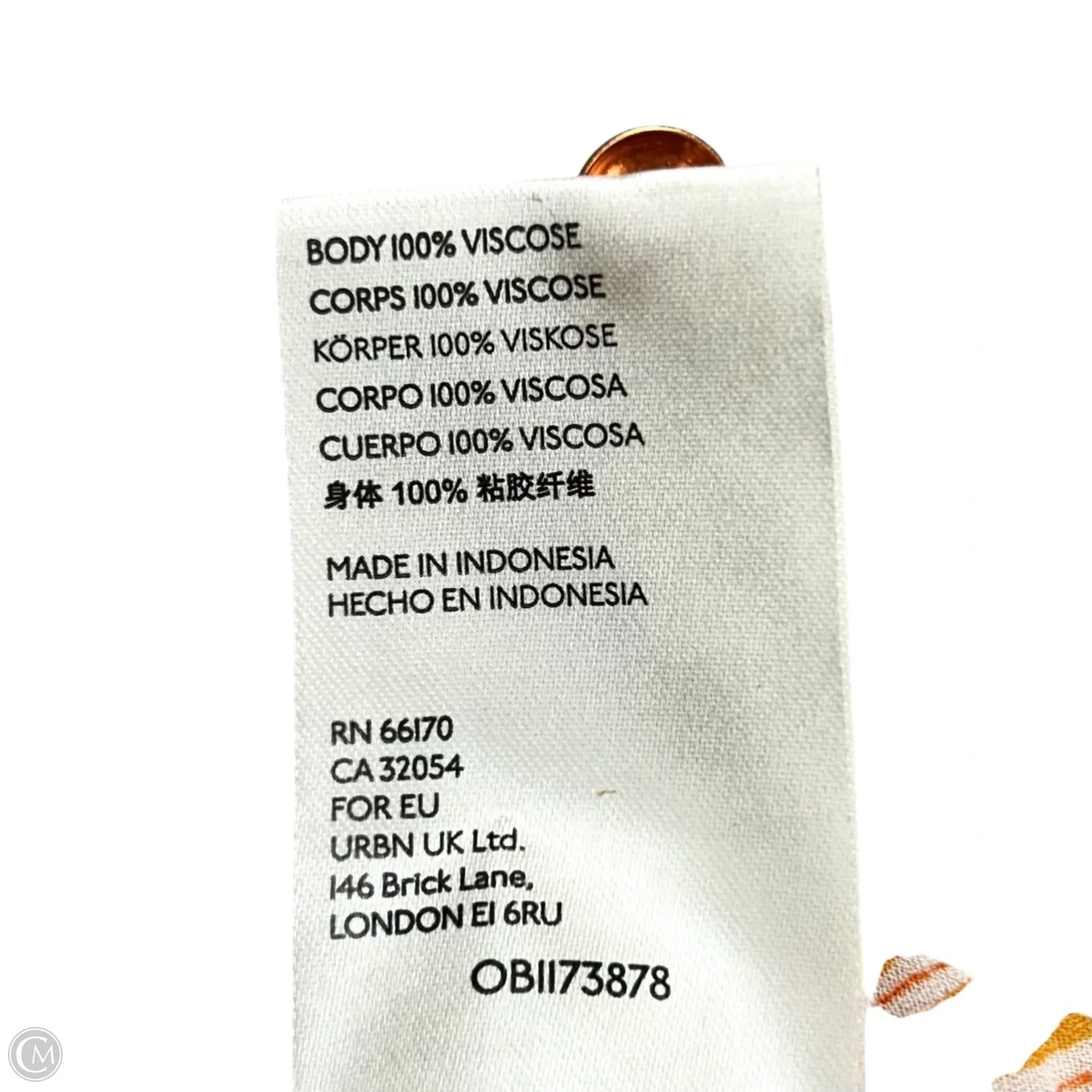 Dress Casual Short By Anthropologie In Orange & White, Size: S