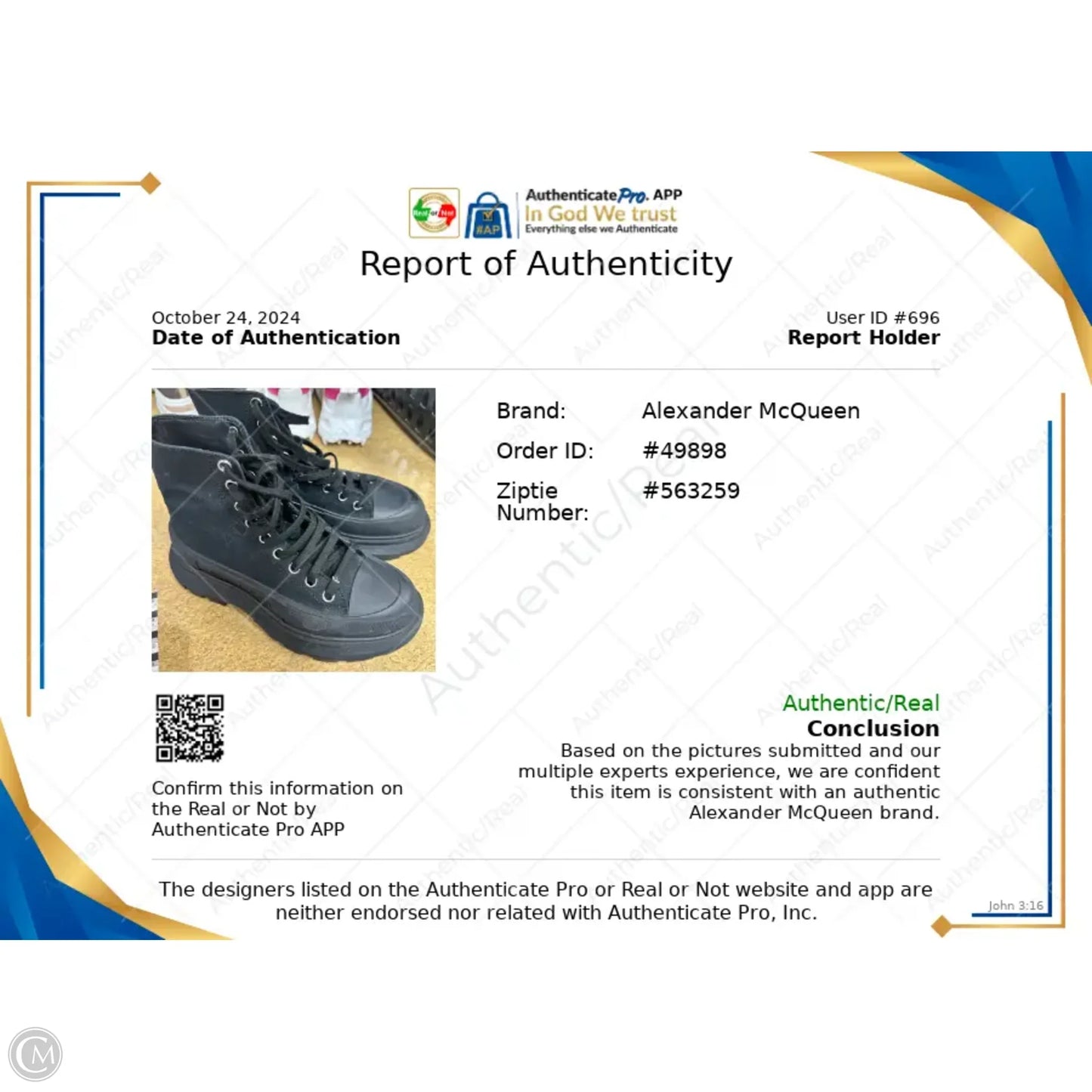 Shoes Luxury Designer By Alexander Mcqueen In Black, Size: 8