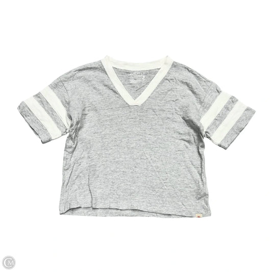 Top Short Sleeve By Faherty In Grey & White, Size: S