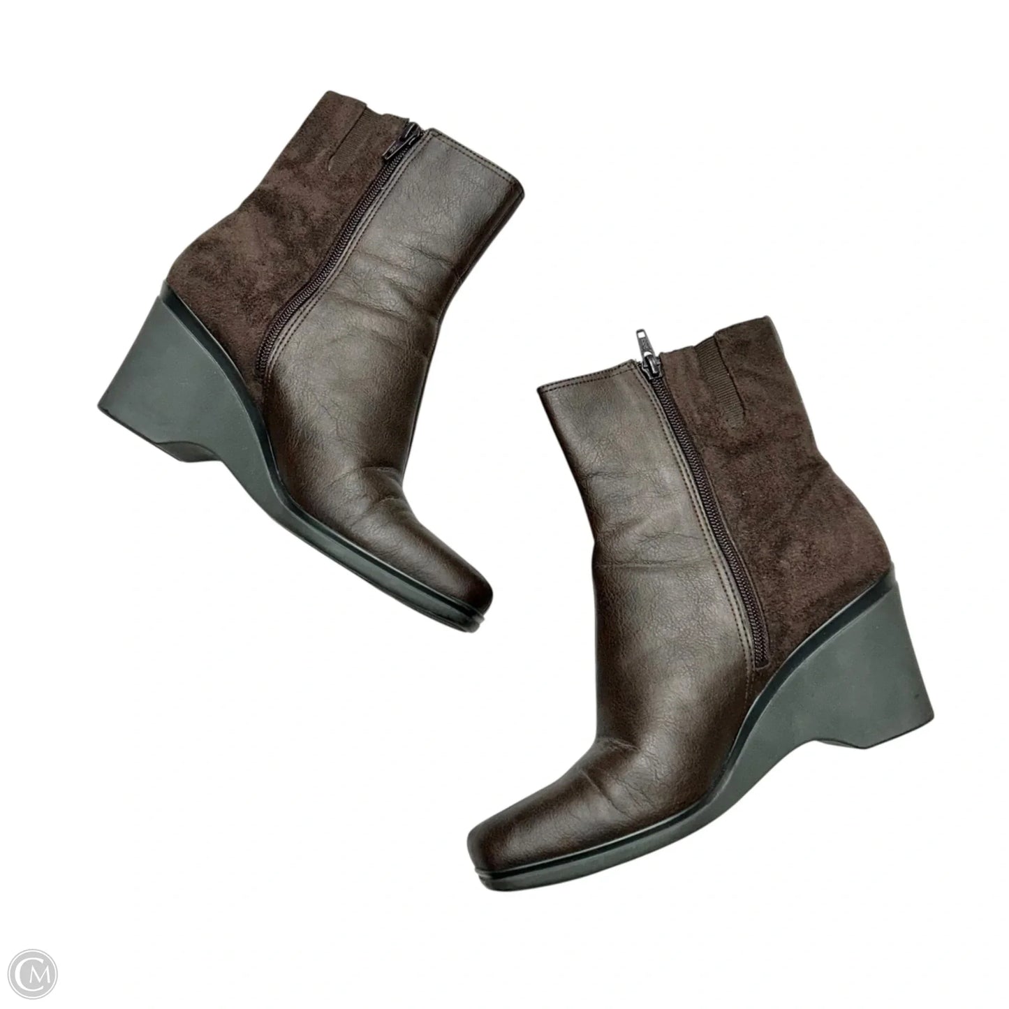 Boots Ankle Heels By Easy Spirit In Brown, Size: 8