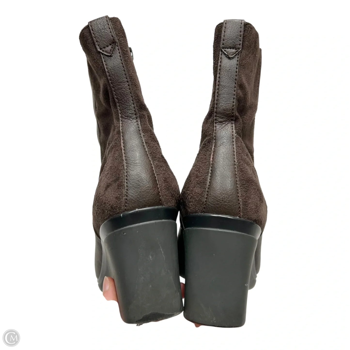 Boots Ankle Heels By Easy Spirit In Brown, Size: 8