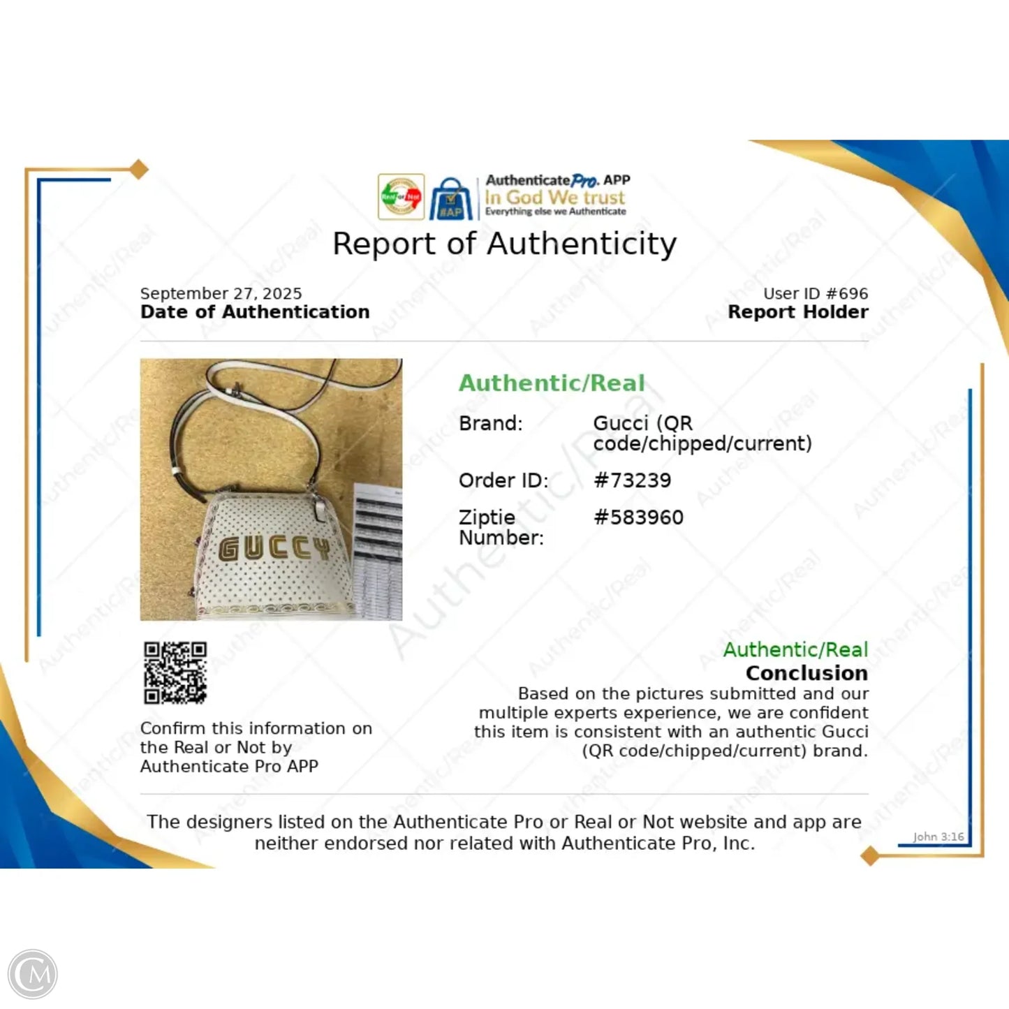 Crossbody Luxury Designer By Gucci, Size: Small