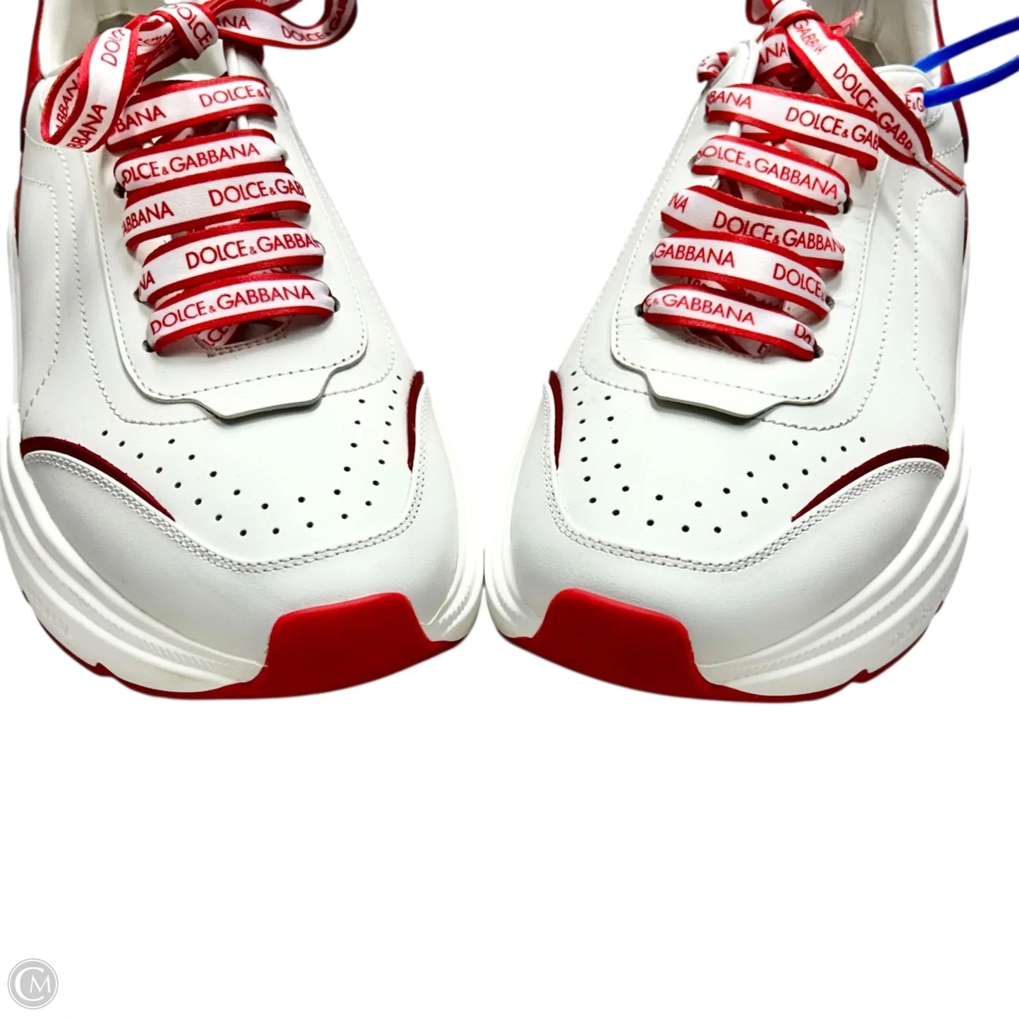 Shoes Luxury Designer By Dolce And Gabbana In Red & White, Size: 9.5