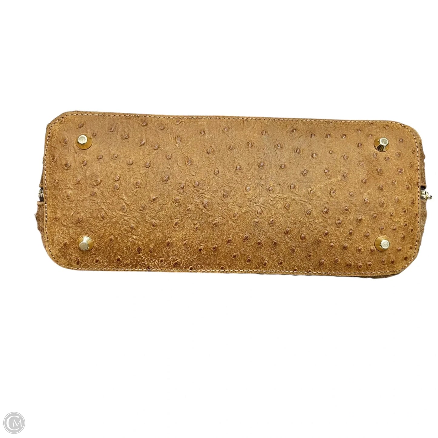 Handbag Leather By Valentina, Size: Medium