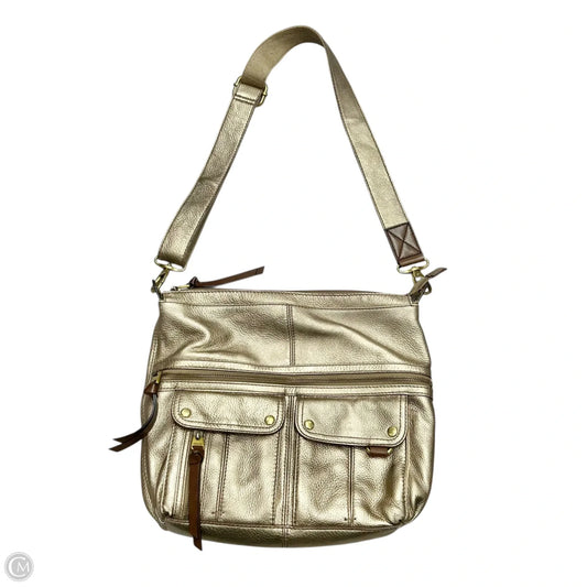 Crossbody Leather By Fossil, Size: Large
