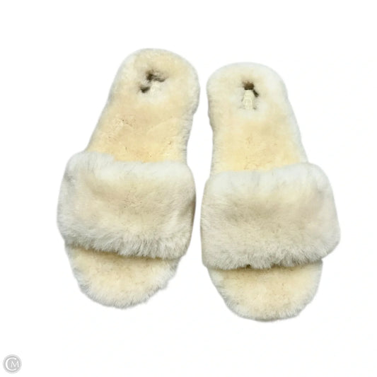 Slippers Designer By Ugg In Cream, Size: 9