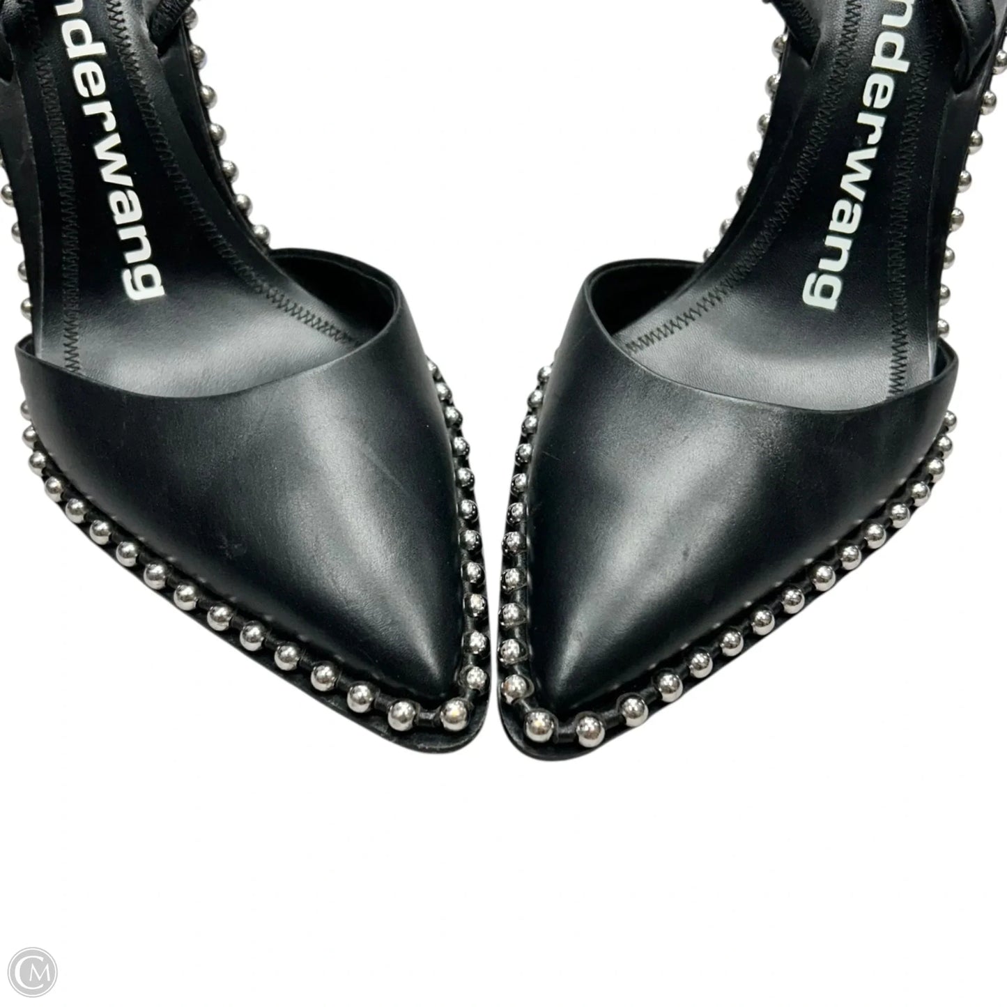 Shoes Luxury Designer By Alexander Wang In Black & Silver, Size: 7