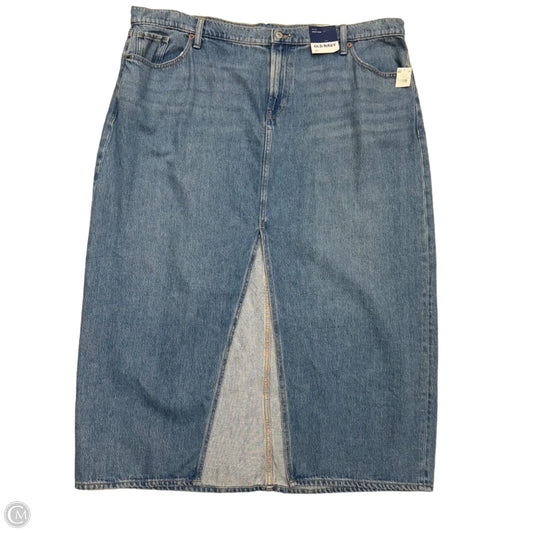 Skirt Maxi By Old Navy In Blue Denim, Size: 20
