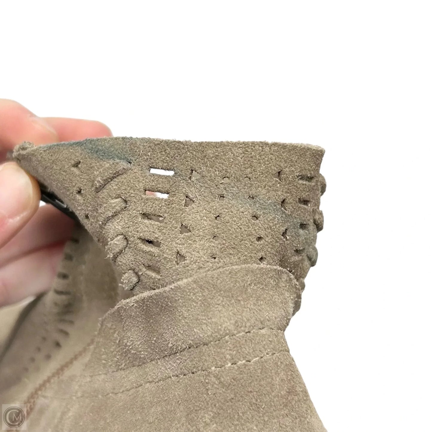 Boots Ankle Heels By Vince Camuto In Taupe, Size: 9.5