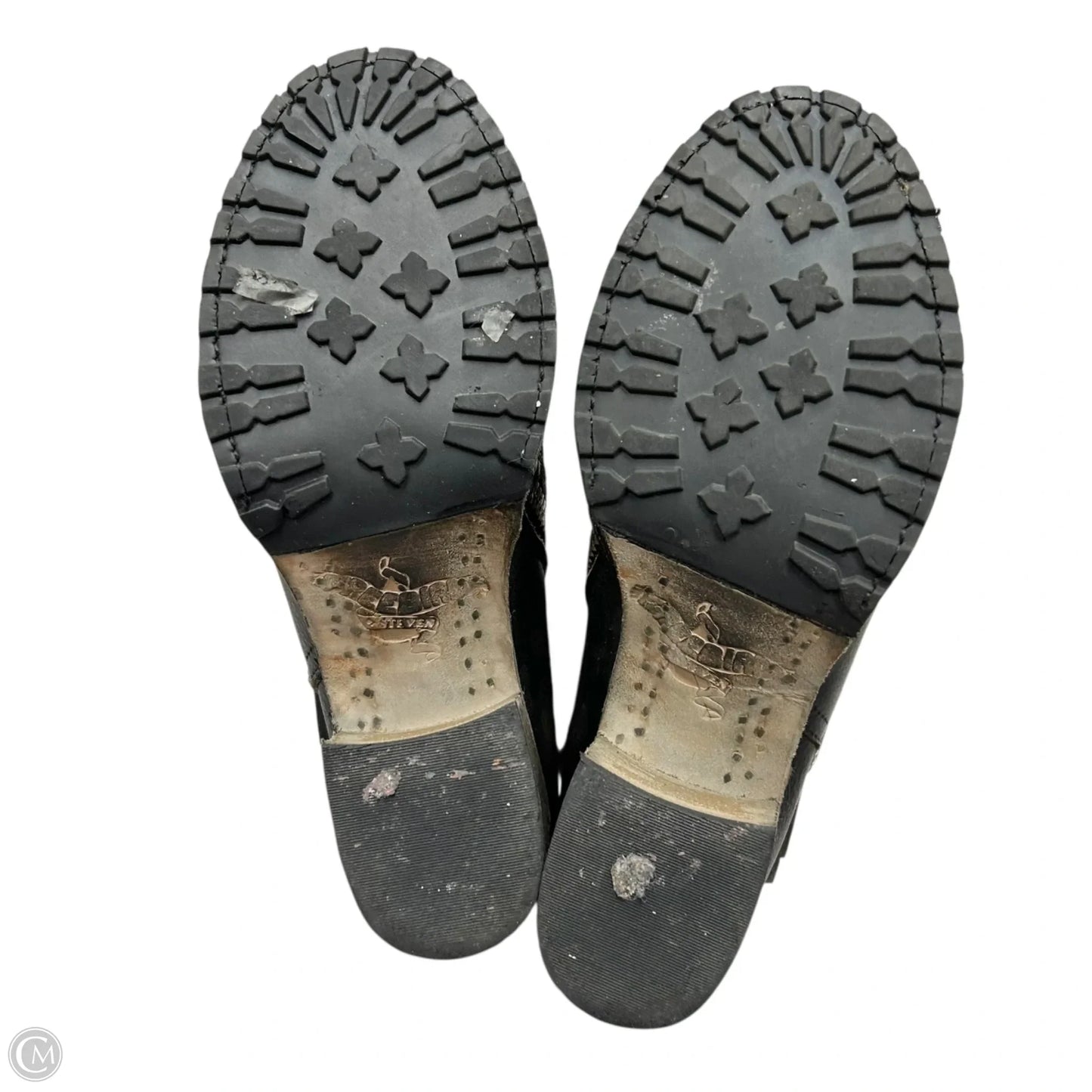 Boots Mid-calf Heels By Freebird In Brown & Black, Size: 9