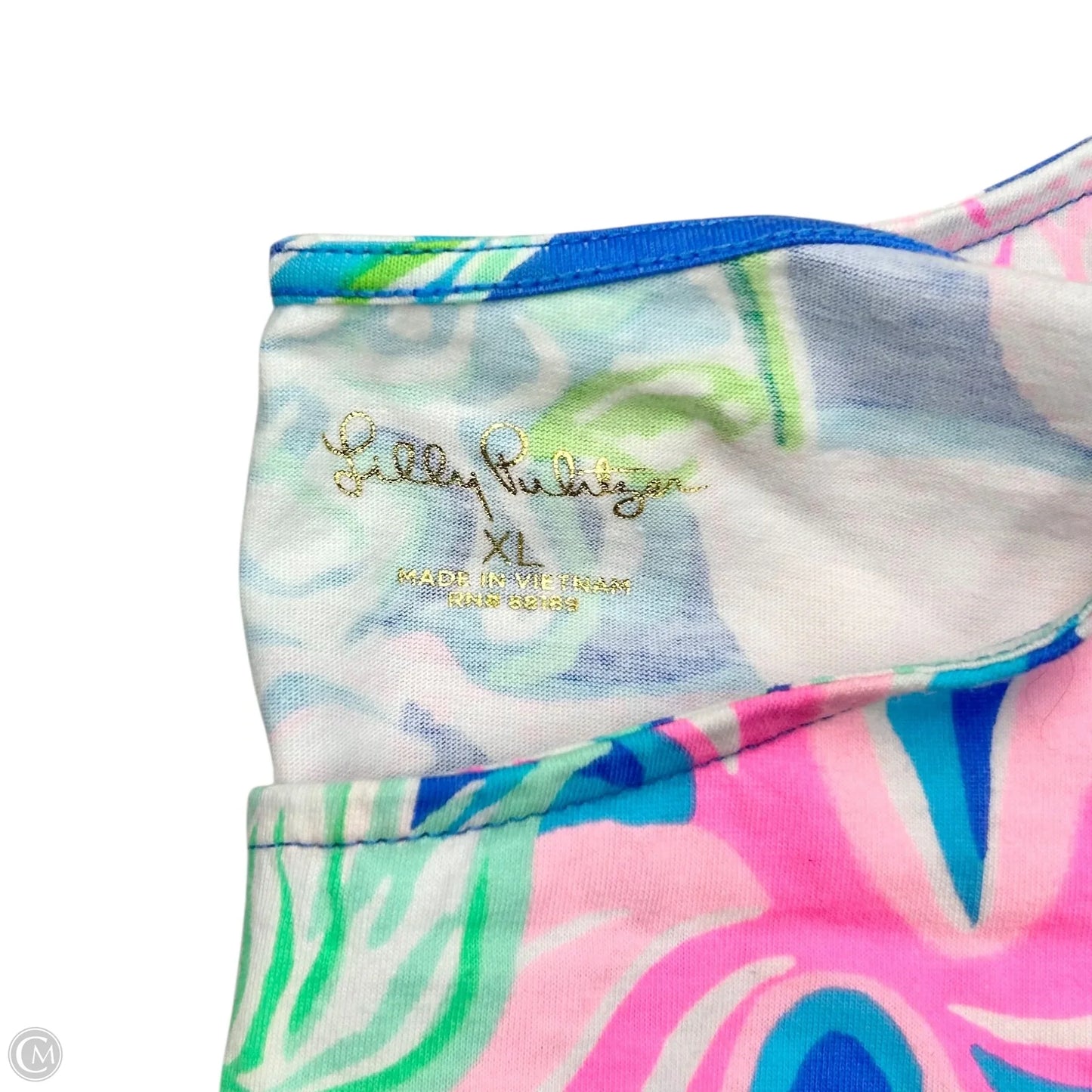 Dress Designer By Lilly Pulitzer In Blue & Pink, Size: Xl