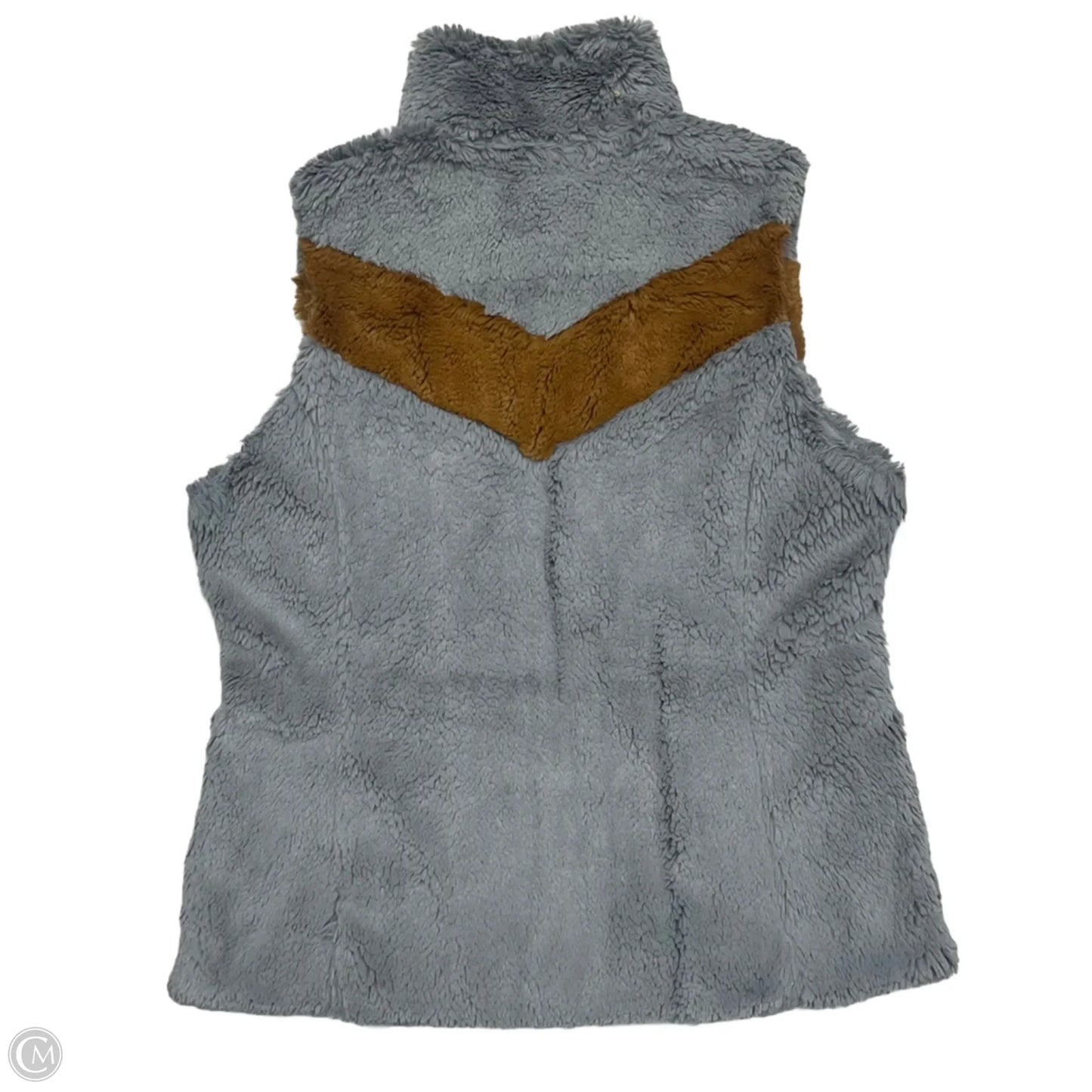 Vest Faux Fur & Sherpa By Patagonia In Grey & Tan, Size: L
