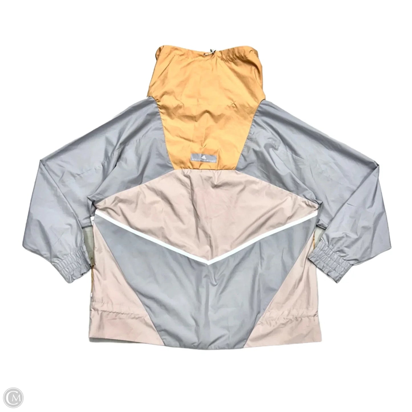 Athletic Jacket By Adidas In Grey & Orange, Size: Xs
