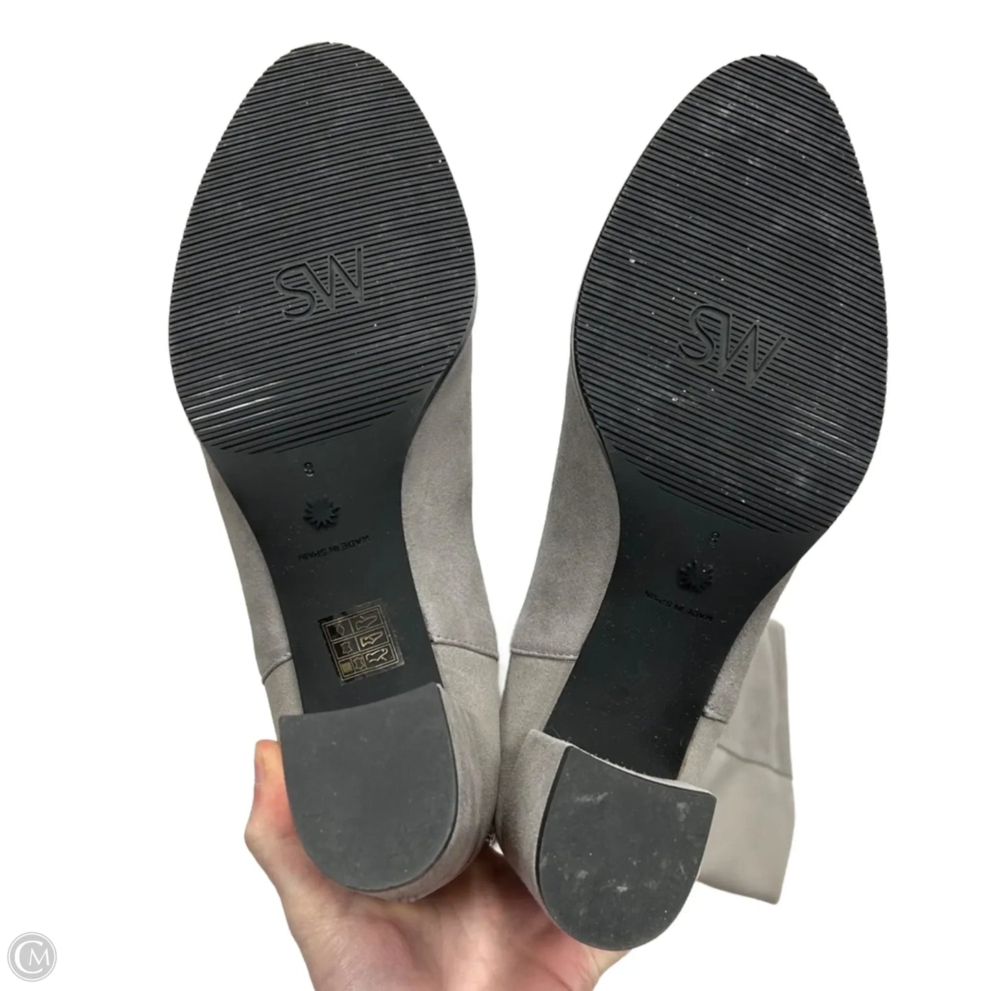 Boots Designer By Stuart Weitzman In Grey, Size: 8