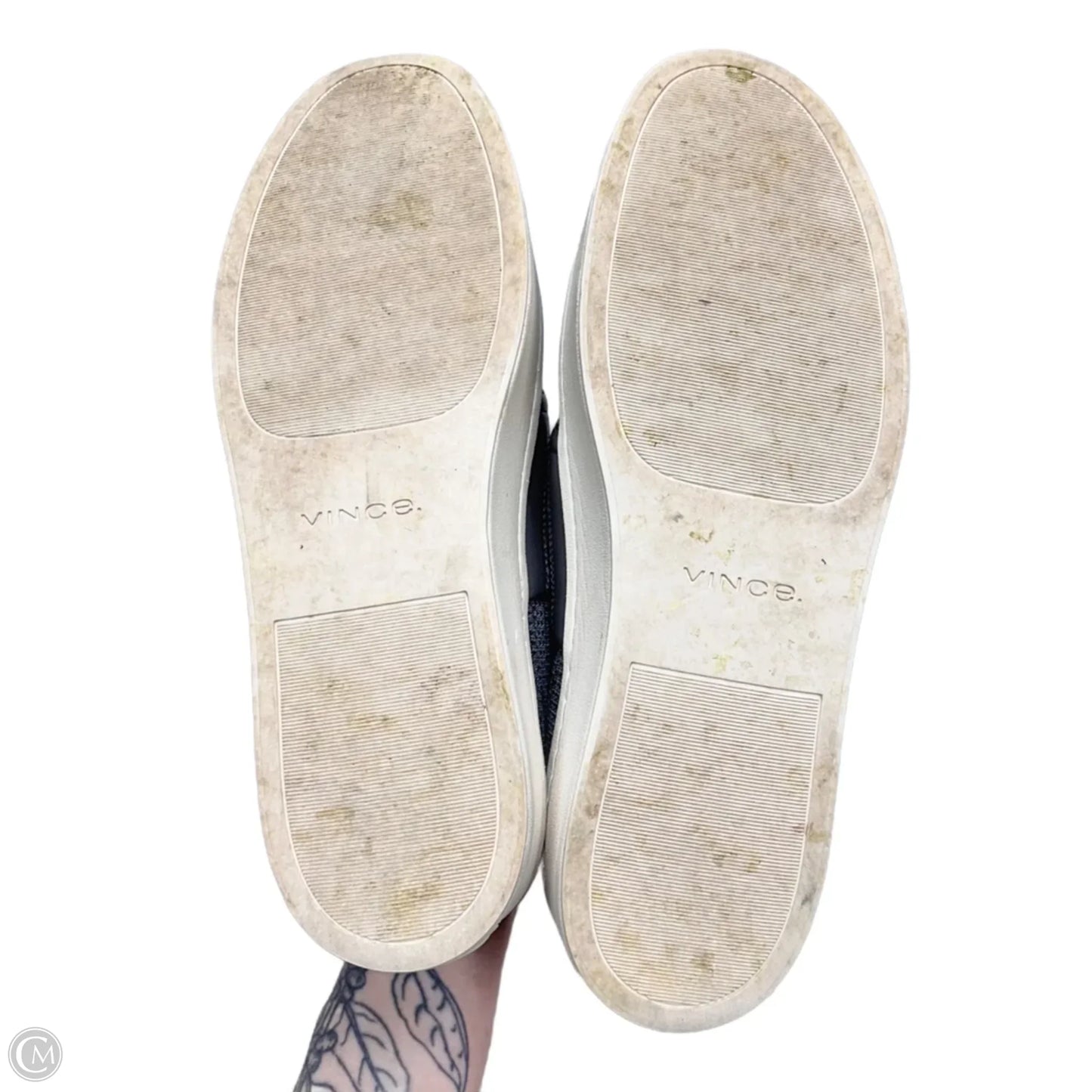 Shoes Sneakers Platform By Vince In Grey & White, Size: 9