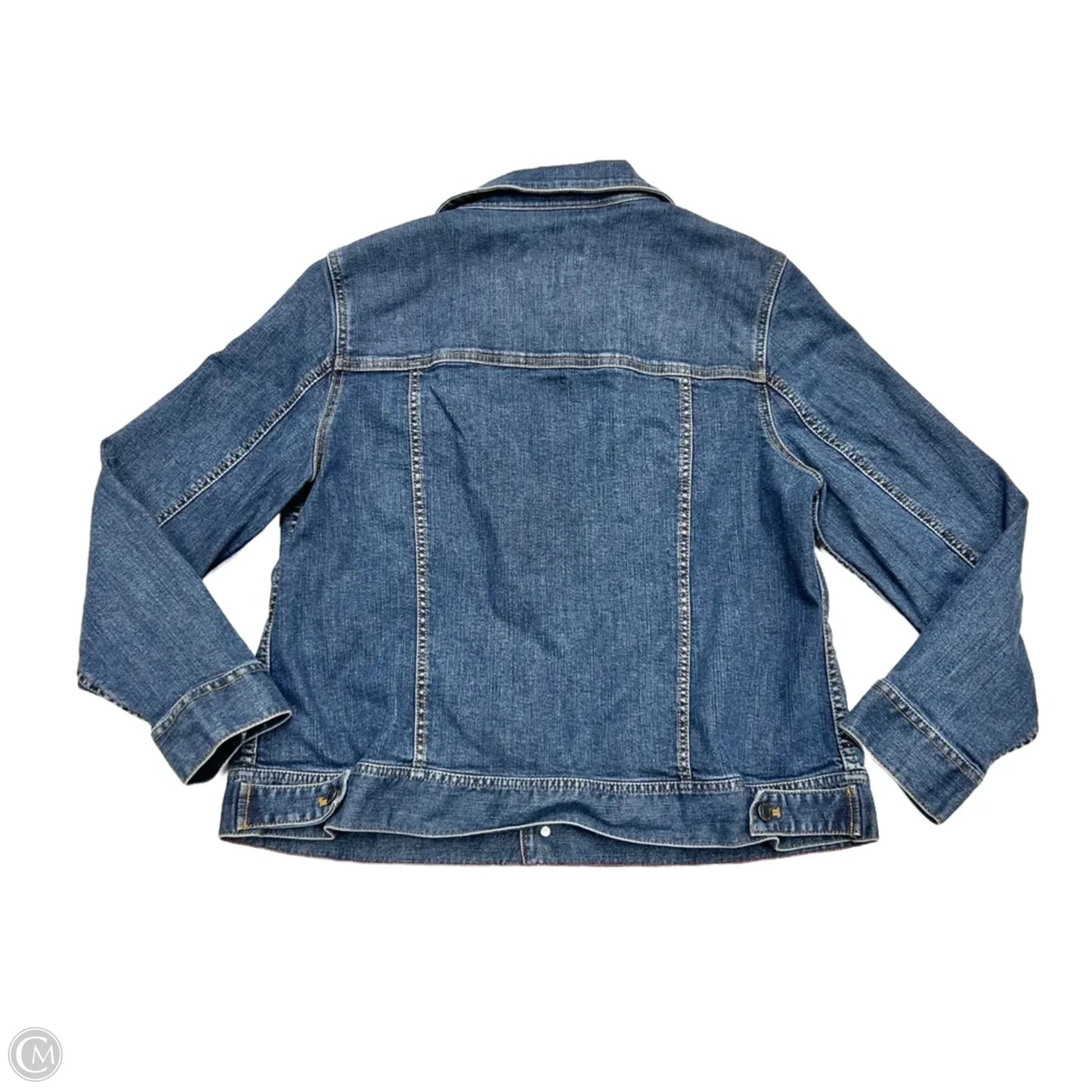 Jacket Denim By Talbots In Blue Denim, Size: Xl