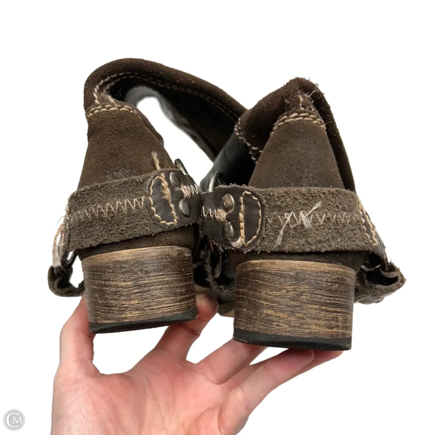 Boots Mid-calf Heels By Bed Stu In Brown, Size: 6.5