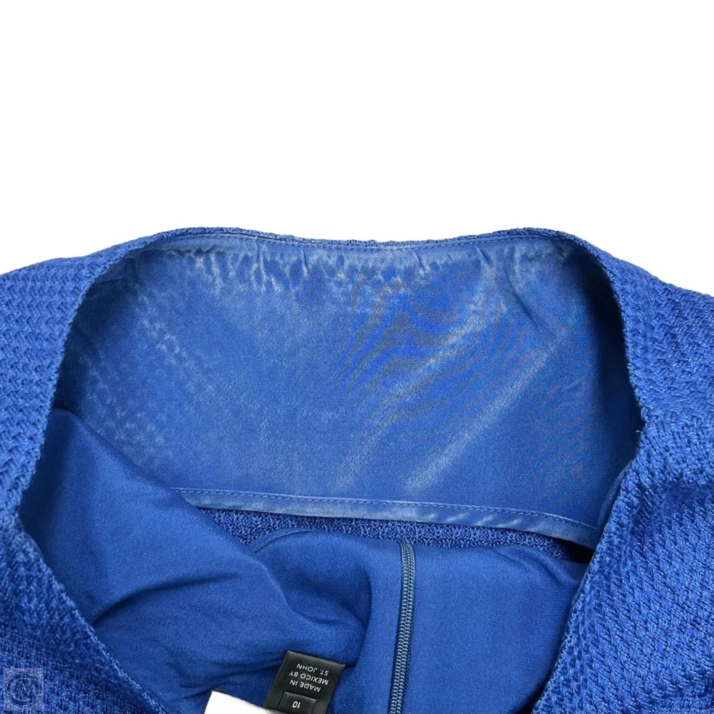 Dress Luxury Designer By St John Collection In Blue, Size: M