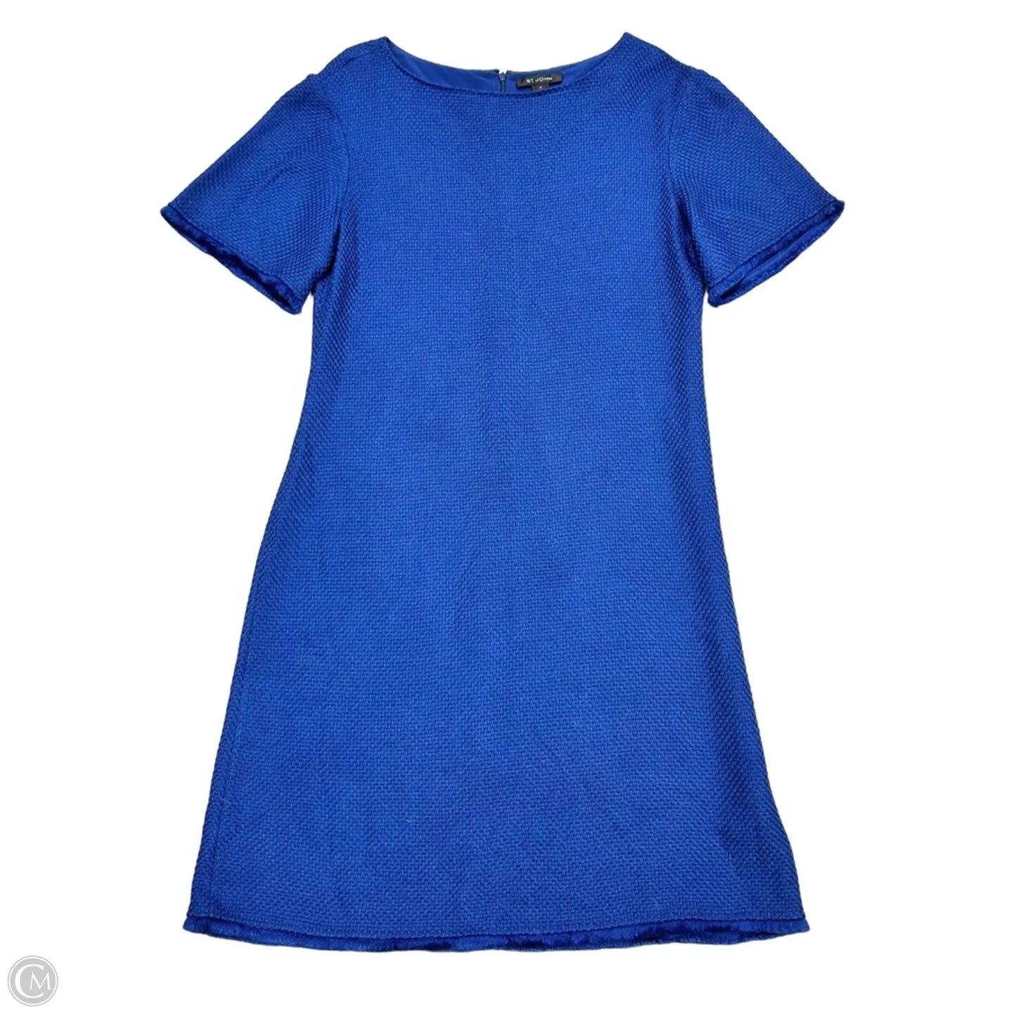 Dress Luxury Designer By St John Collection In Blue, Size: L