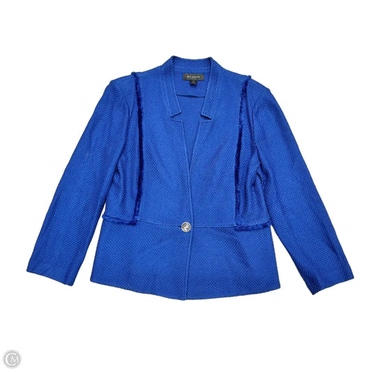 Blazer Luxury Designer By St John Collection In Blue, Size: Xl