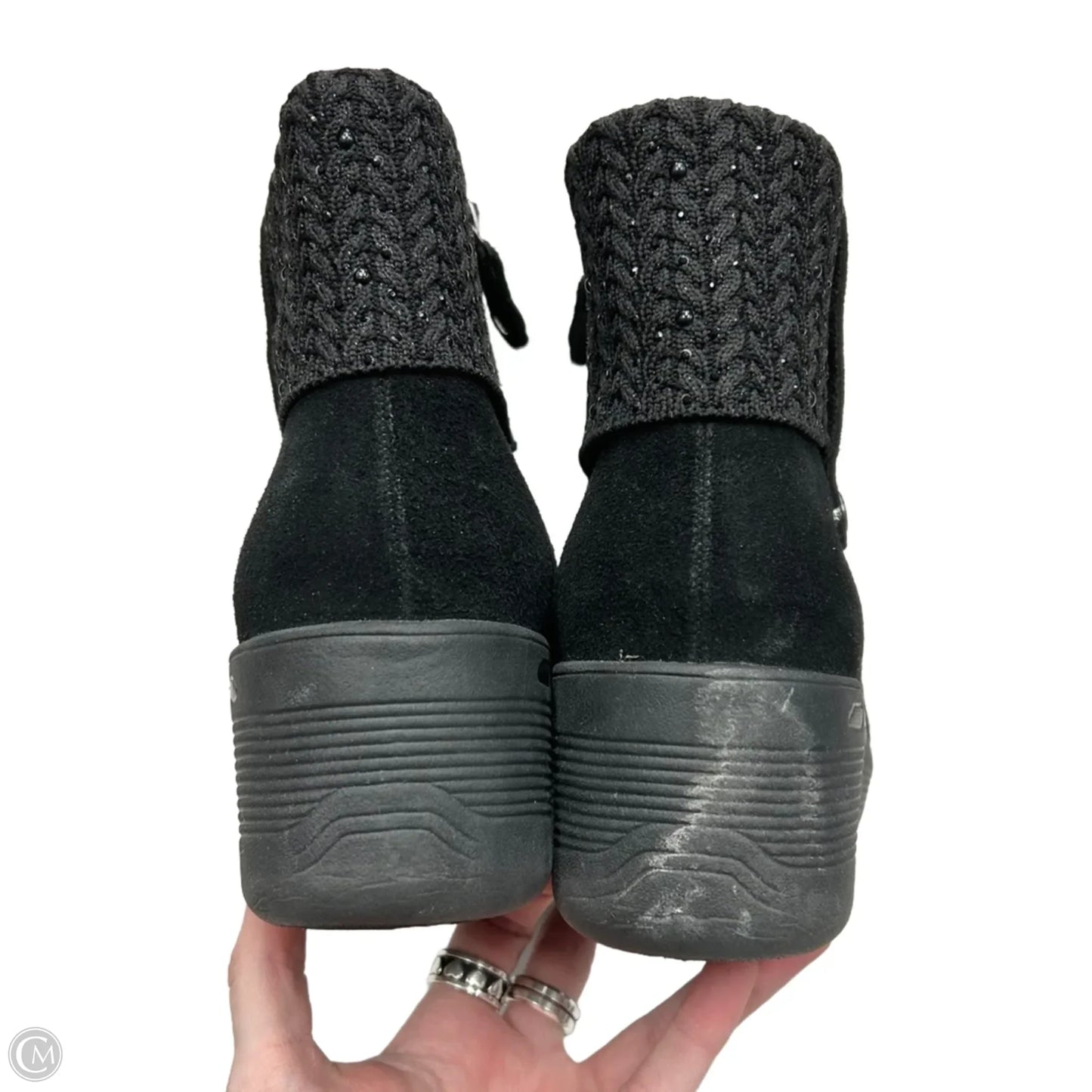 Boots Ankle Heels By Skechers In Black, Size: 9