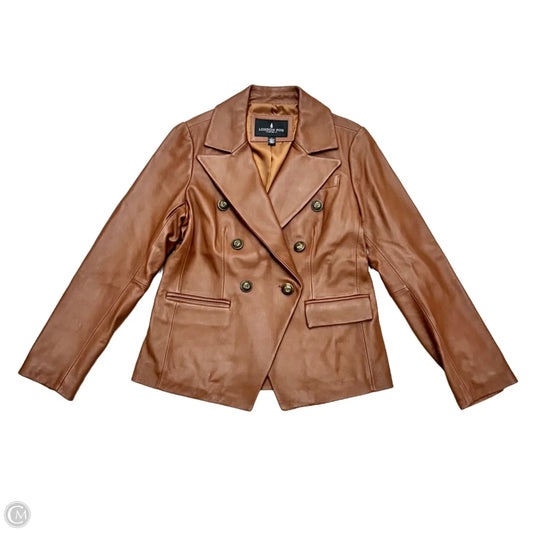 Jacket Leather By London Fog In Brown, Size: S