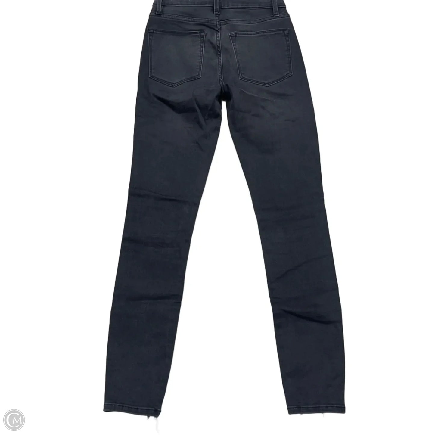 Jeans Skinny By Frame In Black Denim, Size: 0